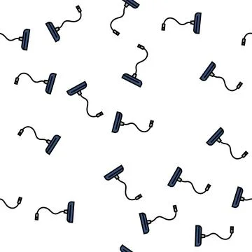 Mike mic microphone vector seamless pattern Illustrazione stock