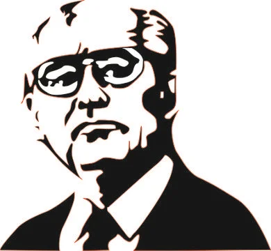 Mikhail Gorbachev in vector Stock Illustration