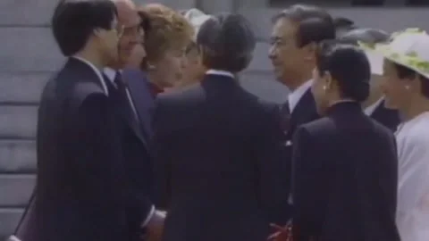 Mikhail Gorbachev's visit to Japan. April 16, 1991  (13) Stock Footage 263672333