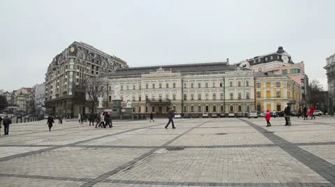 Mikhailovsky Square in Kiev 스톡 동영상 10847051