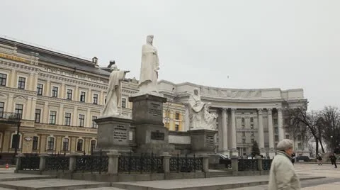 Mikhailovsky Square in Kiev 库存影片 10847139
