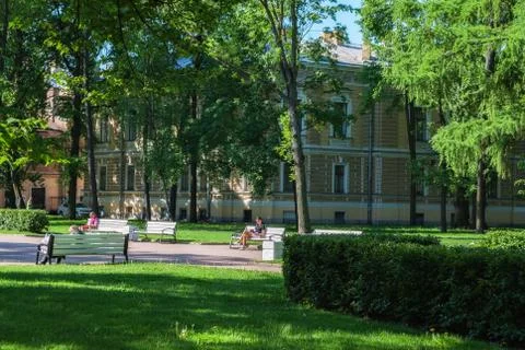 In Mikhailovsky square. Stock Photos