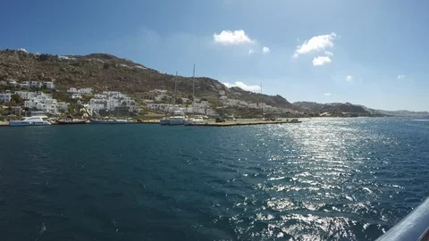 Mikonos timewarp seaside Stock Footage 97575972