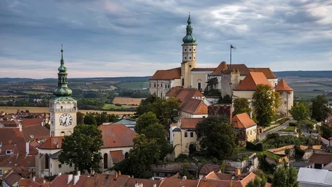 Mikulov Castle Time Lapse Stock Footage 120707948