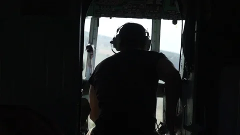 Mil Mi-8 pilots Stock Footage 96772258