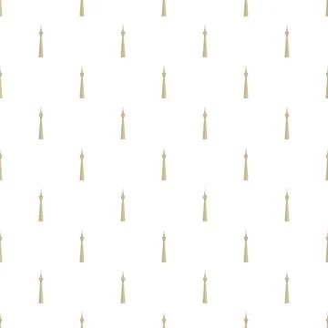 Milad tower landmark pattern repeating on white background Illustrazione stock