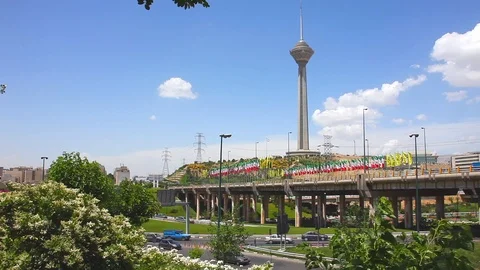 Milad Tower, Tehran, IRAN Stock Footage 113990979