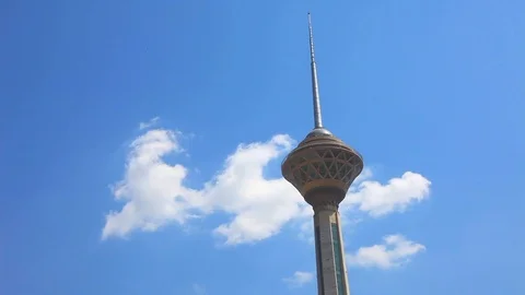 Milad Tower in time lapse, Tehran, IRAN Video stock 113991665
