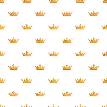Milady crown pattern seamless Stock Illustration