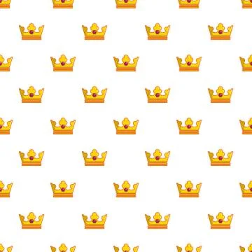 Milady crown pattern seamless Stock Illustration