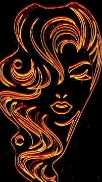 Milady fire line 库存插图