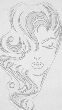 Milady pencil 库存插图