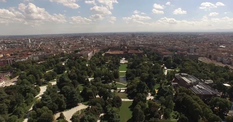 Milan aerial Simplon Gate panoramic 4K Vidéo 73460856