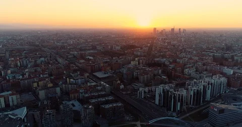 Milan aerial view. Video stock 105420398