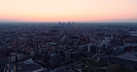 Milan aerial view Stock Footage 105420853