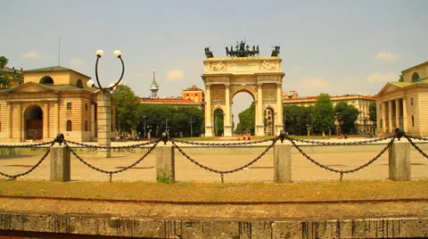 Milan: Arco Della Pace Stock Footage 39737633