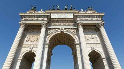 Milan: Arco Della Pace Vídeo Stock 87799255