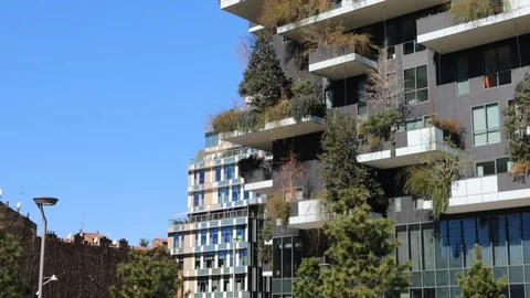 Milan bosco verticale district Stock-Footage 125547222