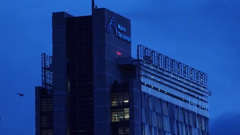 A milan building in the sunset Stock Footage 89797344