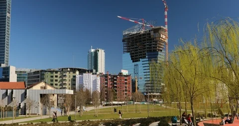 Milan buildings panoramic view Stock-Footage 125544615
