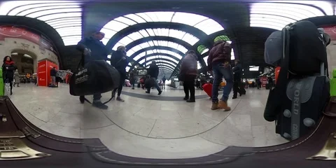 Milan cantral station train Stock Footage 85965247