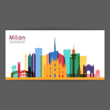 Milan (Card) Stock Illustration