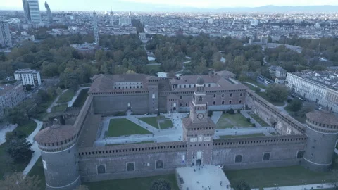 Milan Castello profile Stock Footage 294956590
