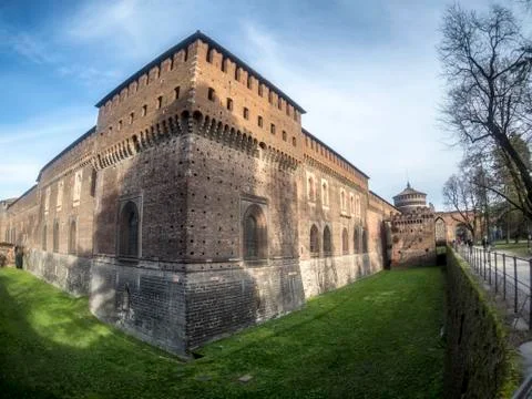 Milan, the castle Stock Photos