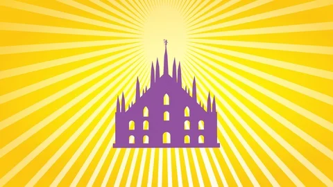 Milan cathedral design Video stock 123236907