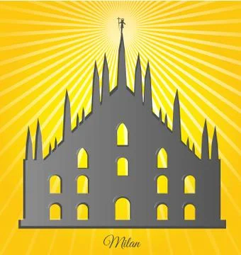 Milan cathedral  design Иллюстрация