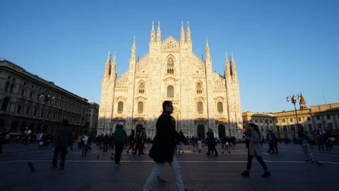Milan Cathedral Stock Footage 74088308