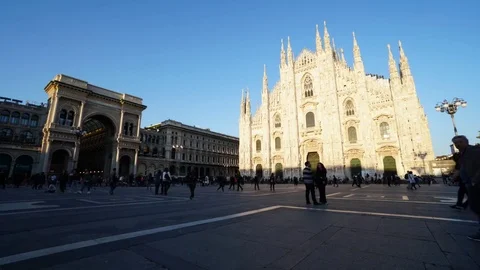 Milan Cathedral Stock Footage 74088329