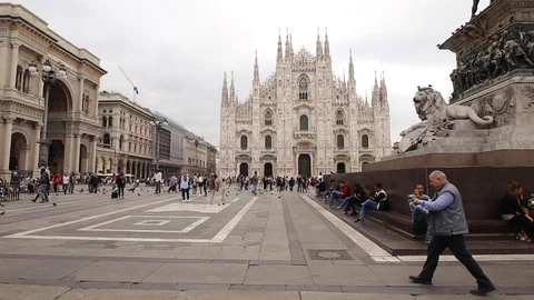 Milan Cathedral Stock Footage 117114393