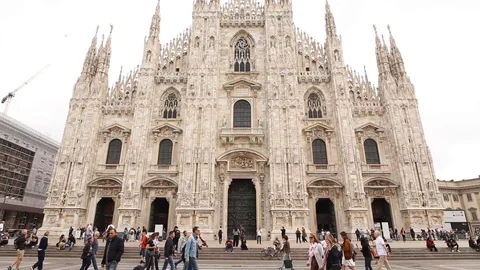 Milan Cathedral Stock Footage 117123117