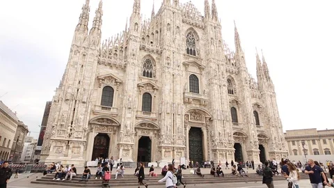 Milan Cathedral Stock Footage 117125798
