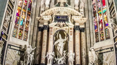 Milan cathedral panoramic apse Stock Footage 62204268