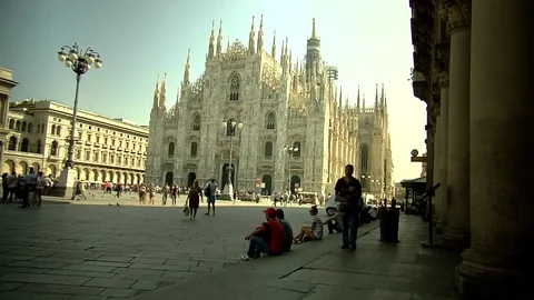 Milan Cathedral timelapse Stock Footage 75894876