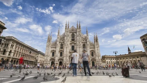 Milan Cathedral Timelapse 库存影片 129963433
