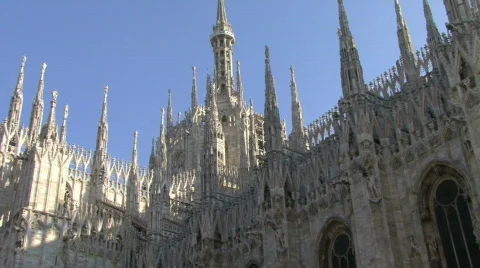 Milan cathedral zoom in Vídeo Stock 149540