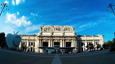 Milan Central Station Timelapse Stock Footage 65206109