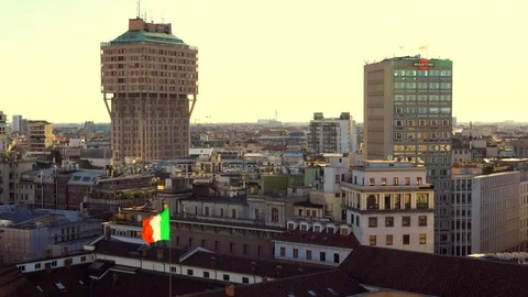 Milan cityscape Stock Footage 101370759