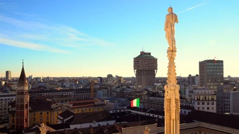 Milan cityscape Stock Footage 101371236
