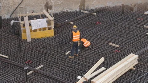 MIlan. Construction site for new construction. Stock Footage 105069735
