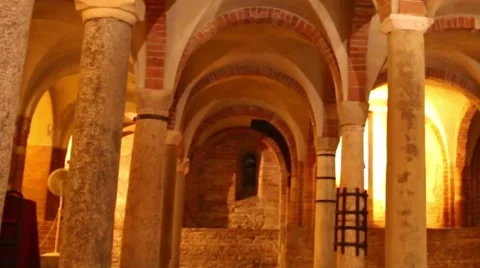 Milan, crypt San Giovanni in Conca Stock Footage 40685881