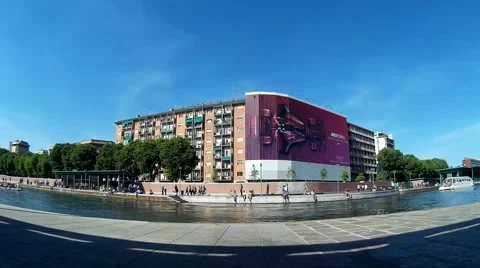 Milan Darsena Timelapse Stock Footage 65290200