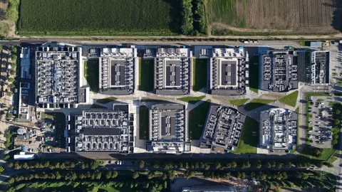 Milan data center 04, colocation and hosting. IT and data infrastructure. Stock Footage 316754195