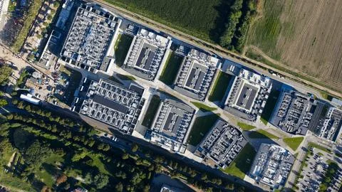 Milan data center 04, colocation and hosting. IT and data infrastructure. Stock Photos