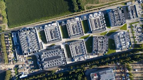 Milan data center 04, colocation and hosting. IT and data infrastructure. Stock Photos