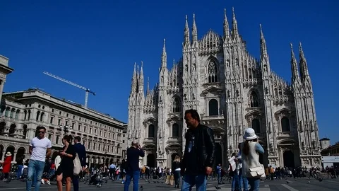 Milan - Duomo cathedral Stock Footage 120555322