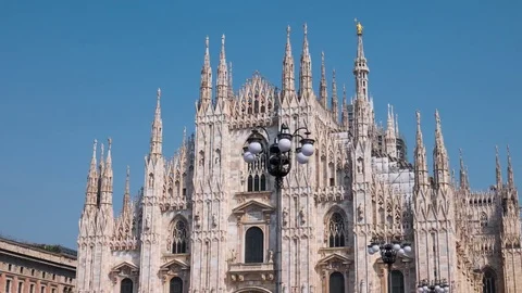 Milan Duomo Cathedral, Hyperlapse Stock-Footage 75044312